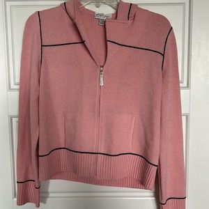 St. John Sport pink zip knit jacket